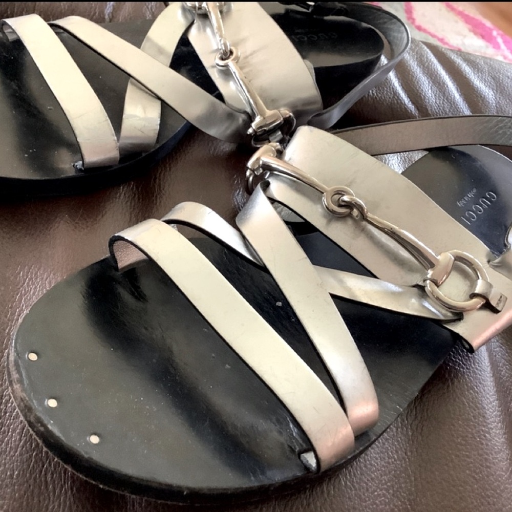 Gucci Bourges Juliette Horsebit Sandals